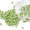 6/0 Opaque Colors Lustered Round Glass Seed Beads X-SEED-A012-4mm-124-1