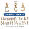26Pcs Alloy with Crystal Rhinestone Charms PALLOY-CA00042-2