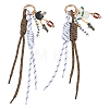 2Pcs Polyester & Alloy Enamel & Acrylic Pendant Decorations HJEW-OC00351-1