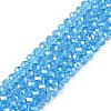 Electroplate Glass Beads Strands EGLA-A044-T3mm-B08-1