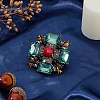 1Pc Tibetan Style Alloy Rhinestone Brooches JEWB-SP0001-16A-4