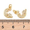 Brass Micro Pave Cubic Zirconia Charms KK-Q085-05E-G-3