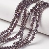 Electroplate Glass Beads Strands EGLA-A034-J6mm-T-2