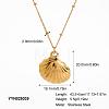 Summer Shell Shape Stainless Steel Pendant Necklaces ME5016-2-1