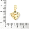 Brass Micro Pave Clear Cubic Zirconia Pendants KK-R213-16G-01-3