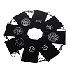 8Pcs 8 Styles Rectangle Black Velvet Craft Drawstring Bags ABAG-CA0001-14-6