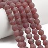 Natural Strawberry Quartz Beads Strands G-P626-8mm-04-1