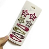 8Pcs Alloy Snap Hair Clips for Girl PW-WG06244-01-1