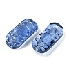 Spray Painted Transparent Glass Connector Charms X1-GLAA-H035-06D-2