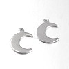 Moon 304 Stainless Steel Pendants STAS-N059-16-1