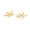 Rack Plating Eco-Friendly Brass Letter Pendants KK-K265-02G-H-2