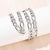 6MM 304 Stainless Steel Figaro Chain Necklaces for Women NJEW-G177-02P-3