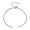 304 Stainless Steel Wheat Chain Bracelet Making AJEW-JB01473-1