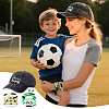 Polymer Clay & Brass Acrylic Beaded Stretch Bracelets & Football Alloy Enamel Stud Earrings & Polyester Baseball Cap BJEW-PH02021-5