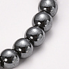 Non-magnetic Synthetic Hematite Beaded Stretch Bracelets BJEW-Q692-43-8mm-2