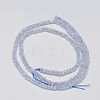 Faceted Rondelle Natural Blue Lace Agate Beads Strands G-F289-04-2