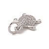 Brass Micro Pave Cubic Zirconia Charms ZIRC-F132-27P-3