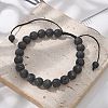 Natural Lava Rock Braided Bead Bracelets BJEW-R304-01-8mm-7