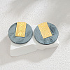 304 Stainless Steel & Acrylic Stud Earrings for Women WG88284-02-1