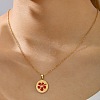 304 Stainless Steel Enamel Red Pendant Necklaces for Women WGB0580-02-1
