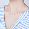 SHEGRACE Rhodium Plated 925 Sterling Silver Box Chain Necklaces JN736A-4