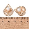 Alloy & ABS Imitation Pearl & Rhinestone Pendants FIND-K030-18A-G-3