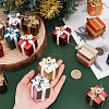  16Pcs 8 Colors Christmas Theme Plastic Pendant Decorations AJEW-NB0005-46-3
