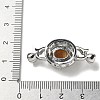 Brass Micro Pave Clear Cubic Zirconi Fold Over Clasps KK-R210-29P-3