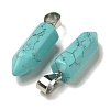Synthetic Turquoise Pendants G-Z067-07P-05-3