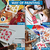 MAYJOYDIY US 1 Set PET Hollow Out Drawing Painting Stencils DIY-MA0004-84B-6