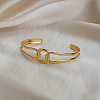 Vintage Square 104 Stainless Steel Cuff Bangles for Women TV6485-2