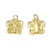 Brass Micro Pave Cubic Zirconia Charms KK-E068-VB284-1