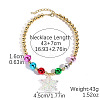 Christmas Theme AB Color Acrylic Pendant Round Beaded Necklaces FS-WG72DBE-01-1