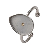 304 Stainless Steel Open Cuff Ring Components STAS-S134-01P-C01-1