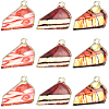 30Pcs 3 Colors Printed Alloy Pendants ENAM-BM0001-25-1