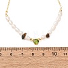 Natural Tiger Eye Chip and Rice Natural Pearl Beaded Necklaces GG-CBA3297-15G-A-5