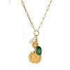 304 Stainless Steel & Resin & Plastic Pearl Pendant Necklaces WG9698C-01-6