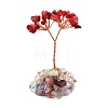 Natural Mixed Gemstone Chips Tree of Life Decorations PW-WG54F93-01-1