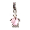 Rack Plating Alloy Rhinestone European Dangle Charms FIND-H005-45P-05-1