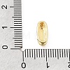 Brass Micro Pave Clear Cubic Zirconia Initial Spacer Bars KK-E802-34G-I-3
