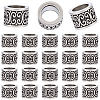 60Pcs Column Tibetan Style Alloy European Beads TIBEB-SP0001-24-1