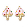 Autumn Theme Rack Plating Alloy Enamel Pendants ENAM-N055-056A-2