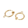 Brass Clip-on Earring Finding KK-CBA2395-04G-2