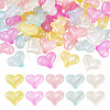50Pcs 5 Colors Rainbow Iridescent Plating Acrylic Beads RESI-TA0002-19-10