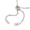 304 Stainless Steel Satellite Chain Slider Bracelet Making AJEW-JB01554-01-4