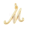 Brass Micro Pave Clear Cubic Zirconia Pendants CU-CBA7939-01M-G-1