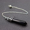 Natural Dyed & Heated Black Agate Dowsing Pendulums PW-WG19123-08-1