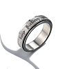 Non-Tarnish Word Keep Bucking Going Stainless Steel Rotatable Finger Ring PW-WGD6AA8-09-1