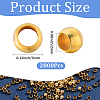 2000Pcs Brass Crimp Beads KK-SP0002-61G-2