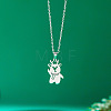 304 Stainless Steel Christmas Pendant Necklaces for Women FS-WGF0E06-09-1